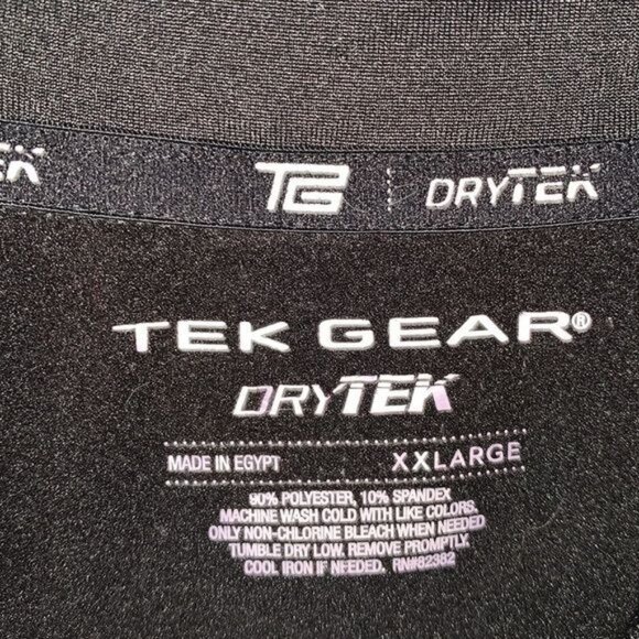 Tek Gear DryTek Black Long Sleeve Activewear Shirt XXLarge - Picture 2 of 6